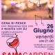 Serata Speciale al SamaGarden: Cena di Pesce, Degustazione Vini e DJ Set! Venerdì 26 Giugno a partire dalle ore 21:00 Serata Speciale al SamaGarden: Cena di Pesce, Degustazione Vini e DJ Set! Venerdì 26 Giugno a partire dalle ore 21:00